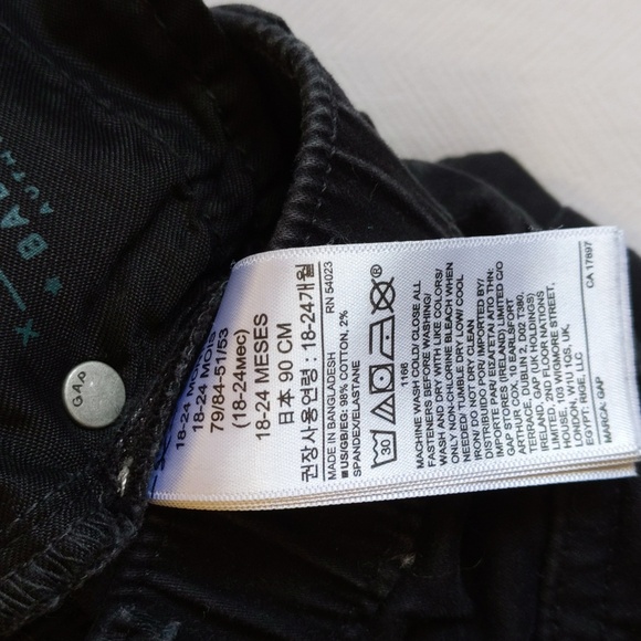 babyGap my first denim black skinny jeans 18-24 months baby toddler girl - Picture 3 of 10